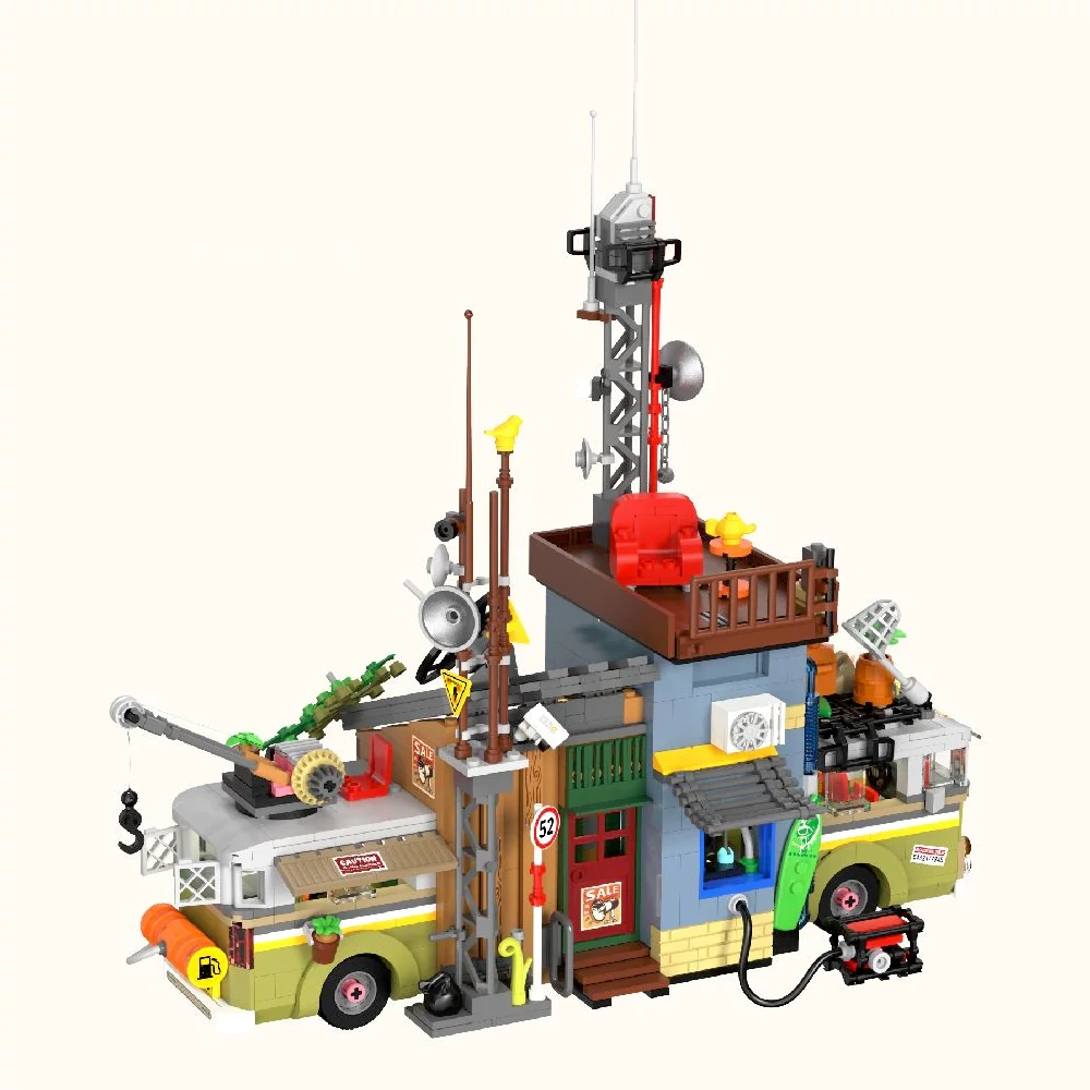 [Mini Micro Bricks] BrickYes 2243 Jungle Radio Station Modular Buildings