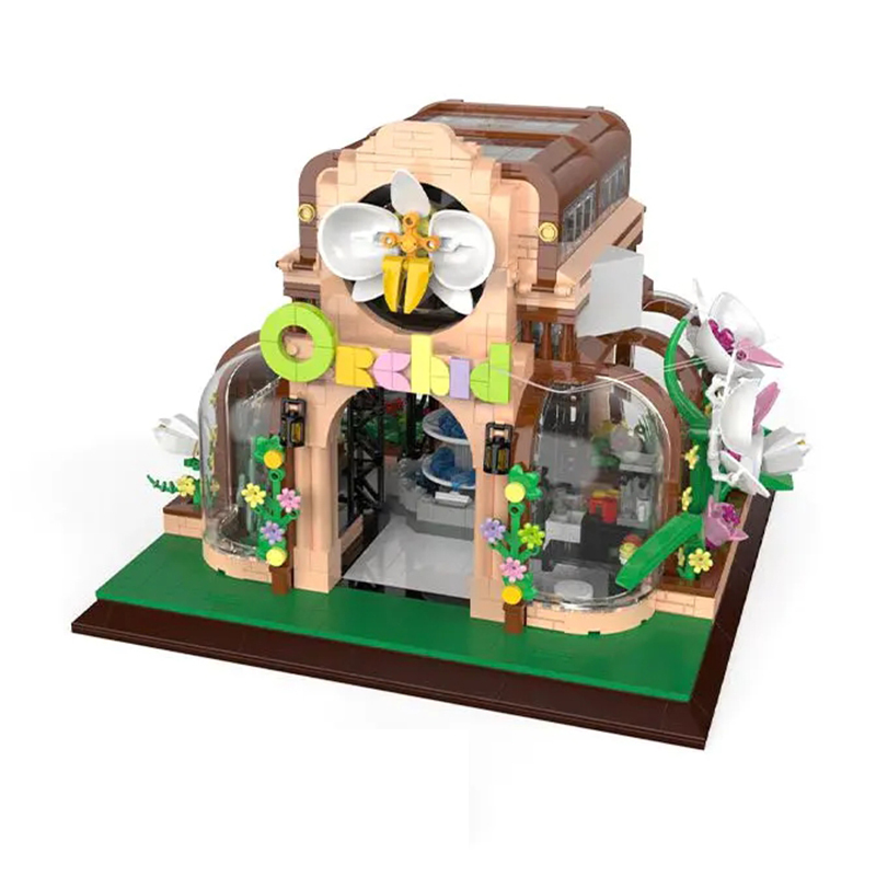 {Mini Bricks} ZHEGAO 00419 Creator Expert Orchid Green House Modular Buildings Blocks 2183±pcs Bricks from China.
