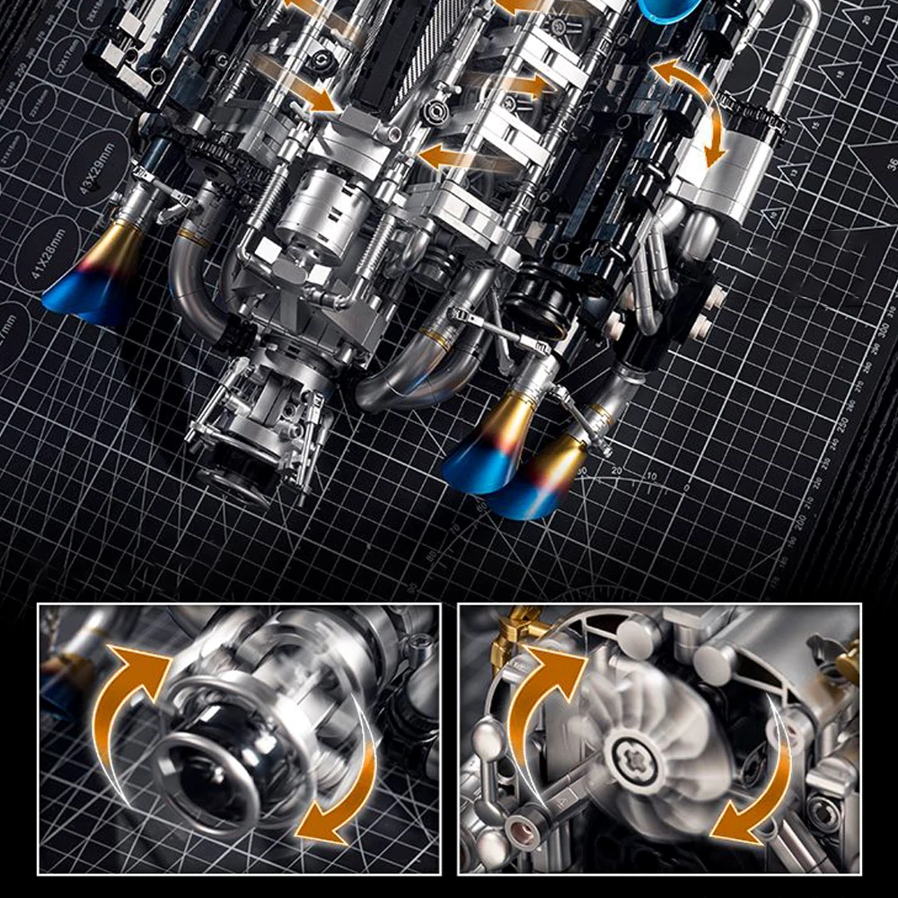 Eikee Y15002 PISTON V8 Engine Technic