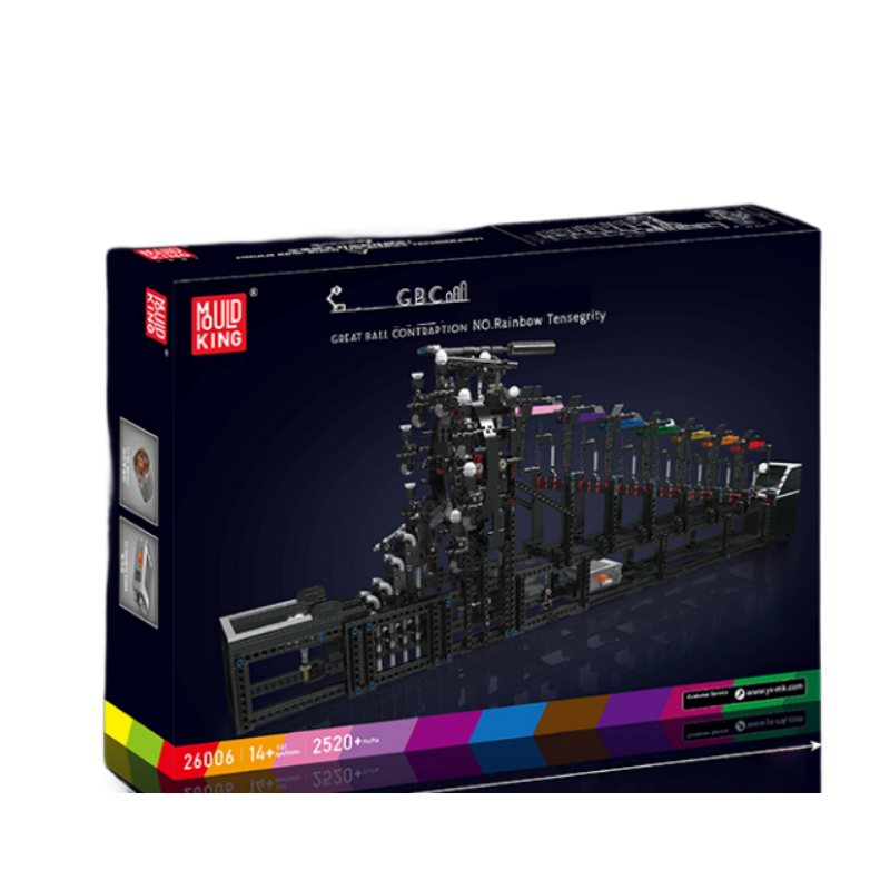 [With Motor] Mould King 26006 Great Ball Contraption：Rainbow Tensegrity Technic
