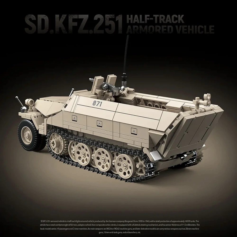 QUANGUAN 100319 Sd.Kfz.251 HALF-TRACK ARMORED VEHICLE Military