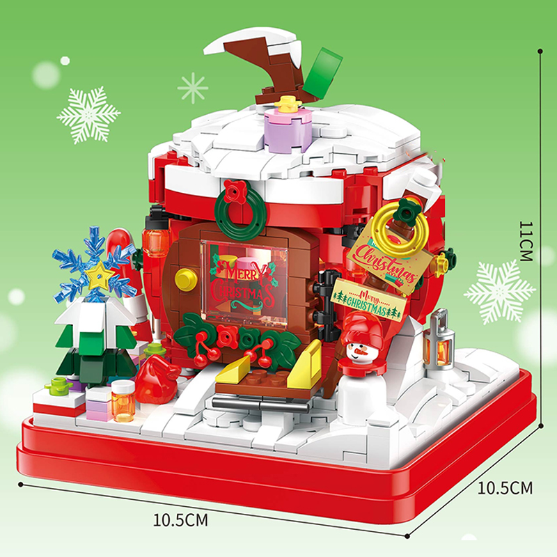 Mini Micro Bricks] ZHEGAO 662024 Gift Box: Christmas House Creator