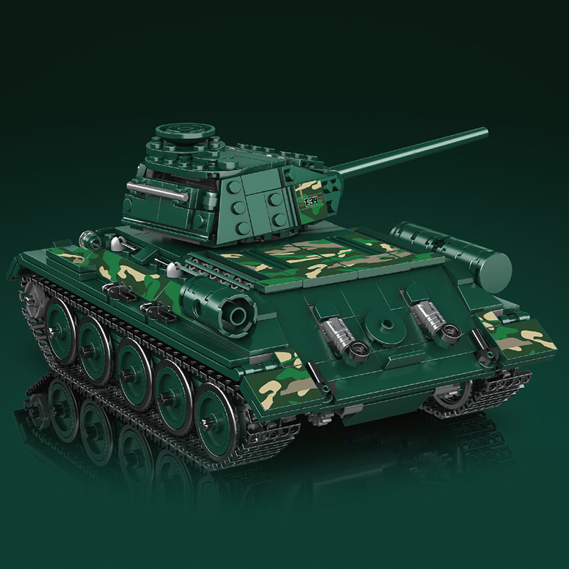 Mould King 20015 Military App Control T-34 Medium Tank Building blocks 800+pcss Bricks Toys From China Delivery.