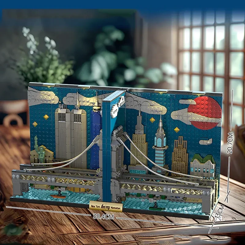 XMORK 028008 MANHATTAN SKYLINE BOOKENDS Booknook Creator Expert