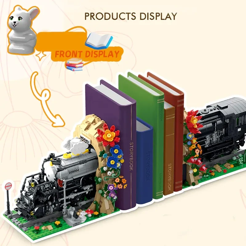XMORK 028004 TRAIN BOOKEND Booknook Creator Expert