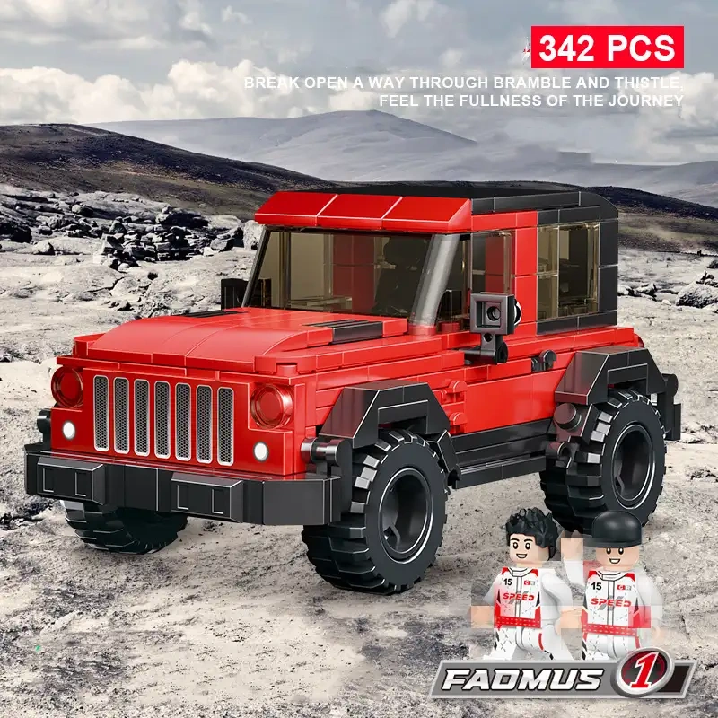 POGO 8-Wide Building Block Car Series Technic