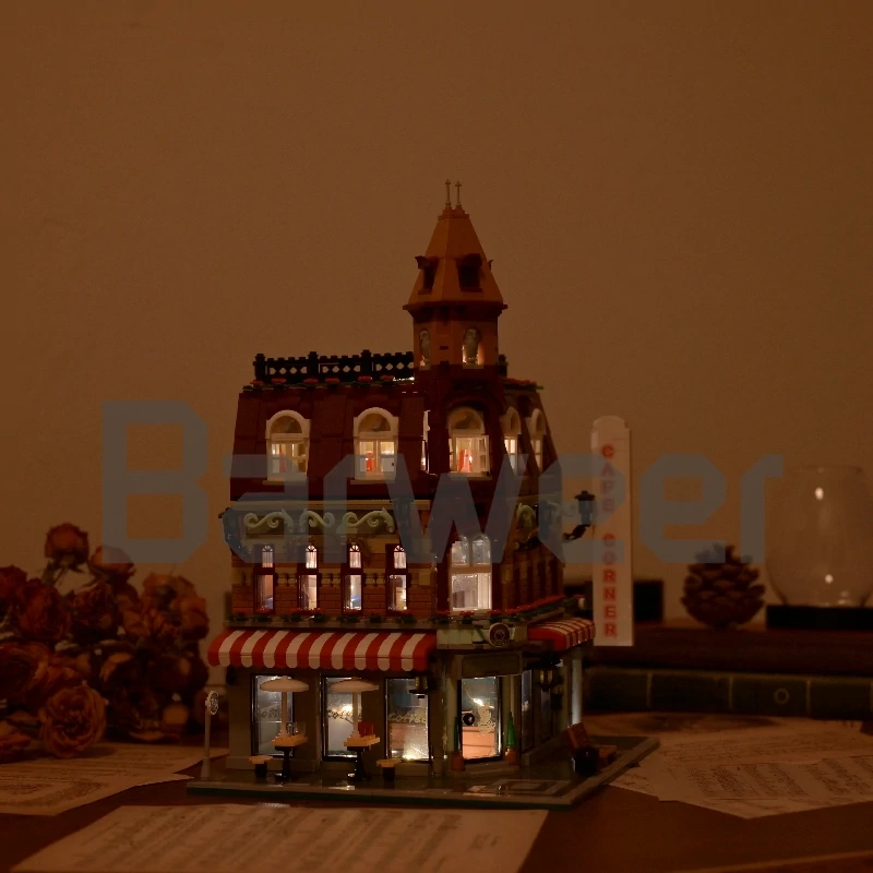 [Mini Micro Bricks] JiQing JQ10001 Corner Coffee Shop Modular Buildings