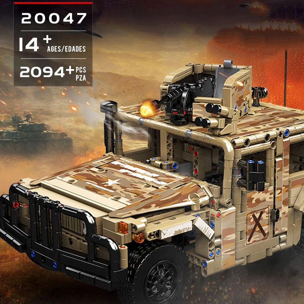 MouldKing 20047 Military Humvee Tracked Vehicle Military