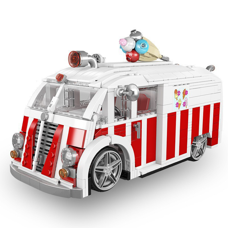Mould King 10039 Technic Ice Cream Truck Building Blocks 1078±pcs Bricks from China.