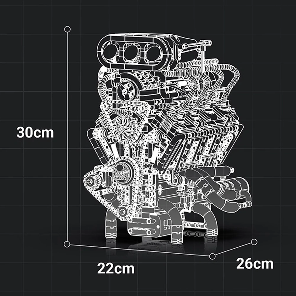 EiKee Y15001 SUPER CAR V8 ENGINE Technic