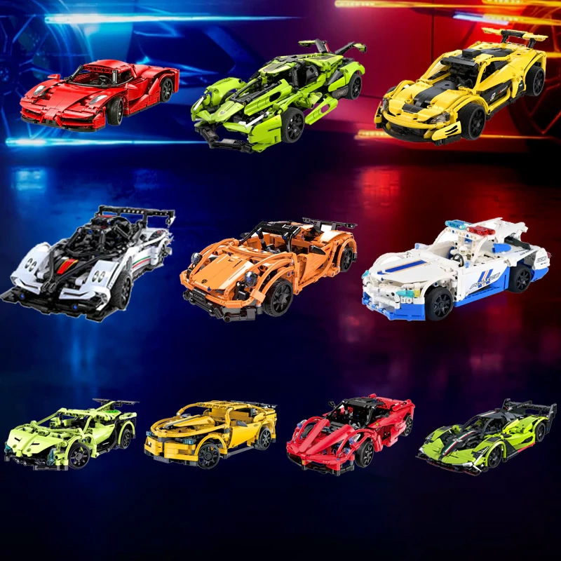 CaDA Sports Car 1:14 Building Block Cart Technic