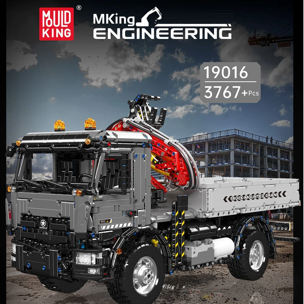 MouldKing 19016 Truck-Mounted Crane Transport Vehicle Technic
