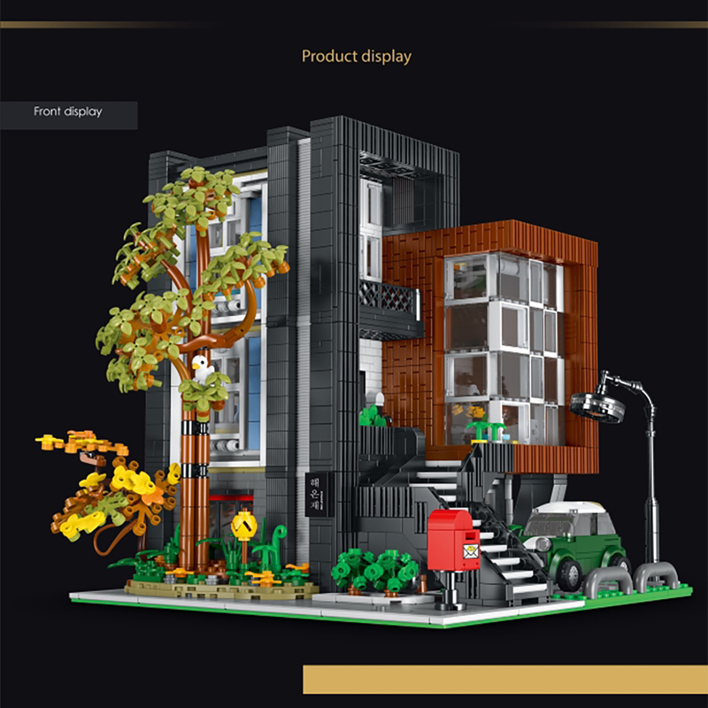 Mork 10205 Modular Buildings Modern villa Building Blocks 9 in 1 3300pcs Bricks Toys Gift from China Delivery.