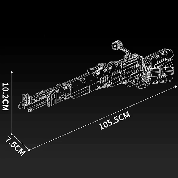MouldKing 14002S Mauser 98K Sniper Rifle Military