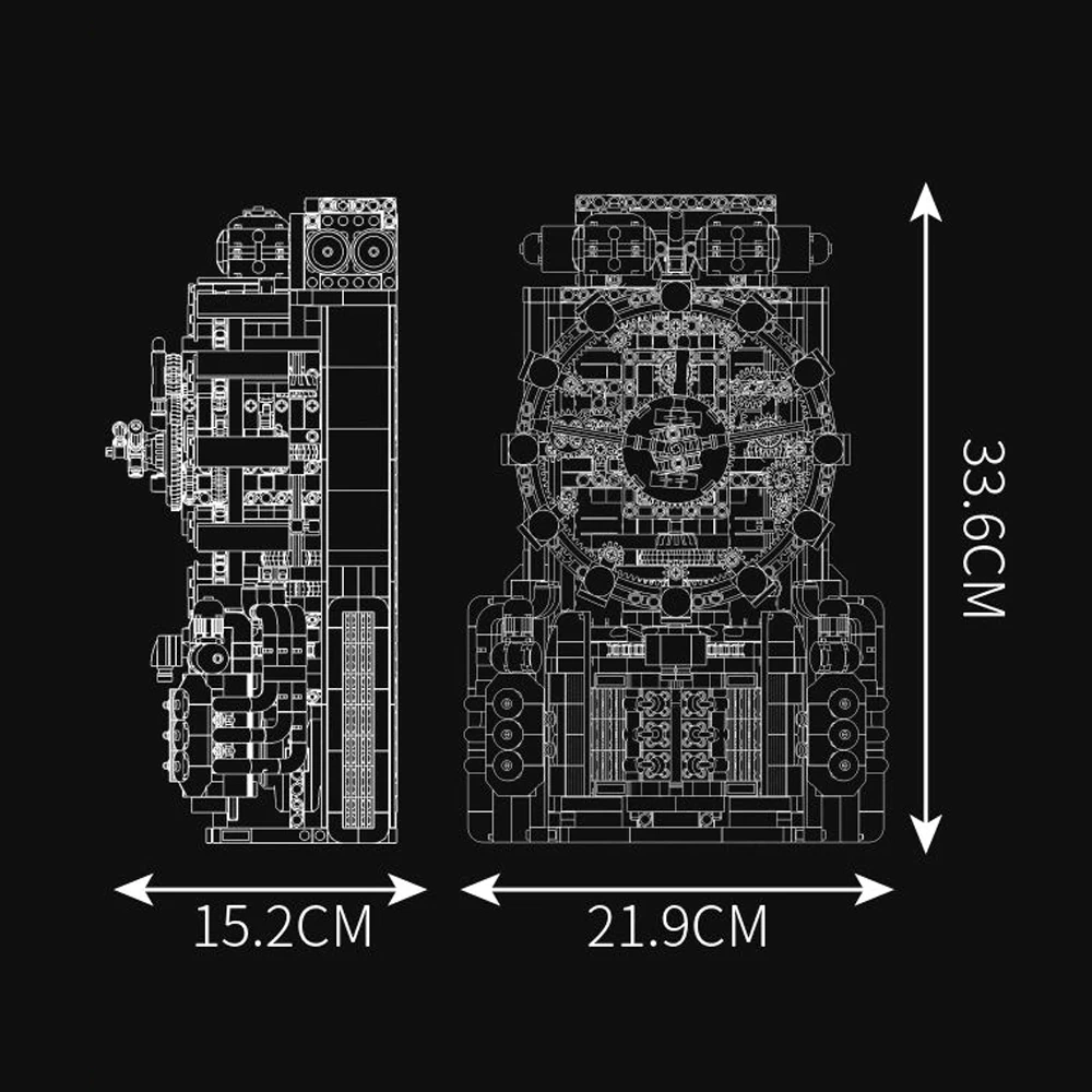 MouldKing 10187 ENGINE CLOCK Technic