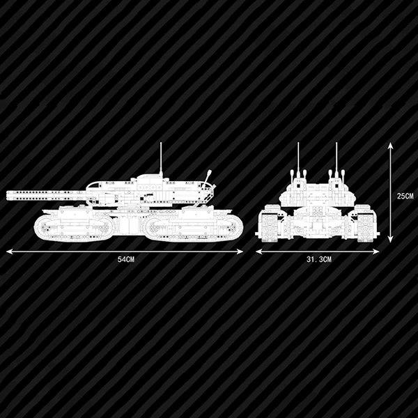 [With Motor] MouldKing 20011S Mammoth Tank Military