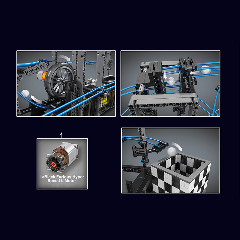 [With Motor]Mould King 26002 Great Ball Contraption：Marble Run Technic