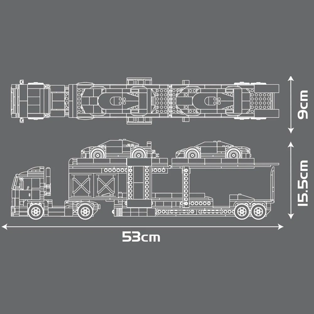 MouldKing 24078 Sports Car Transporter Technic