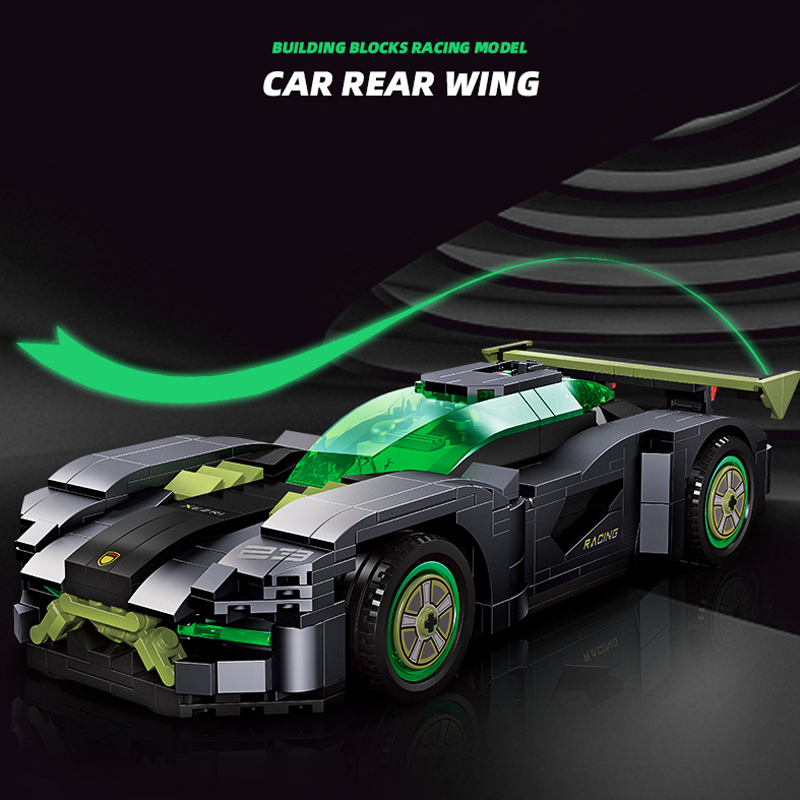 {With Motor}JIESTAR 92027 Technci Speed Champions XEZRI Racer Car building Blocks 582±pcs Bricks from China.