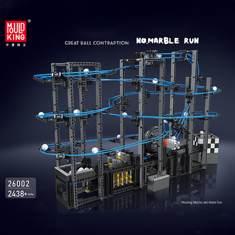 [With Motor]Mould King 26002 Great Ball Contraption：Marble Run Technic
