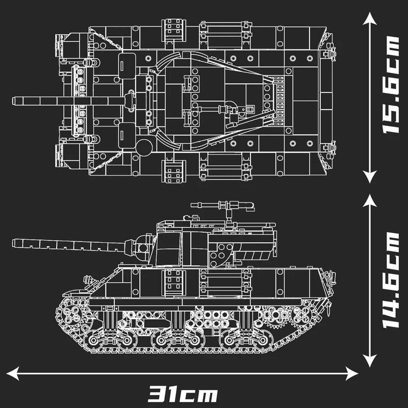 MouldKing 20034 M26 Pershing Tank Military