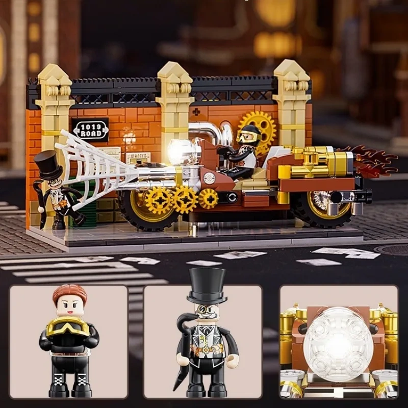 FunWhole F9067 Steampunk World: Motorcycle Chase Creator Expert Europe Warehouse Express