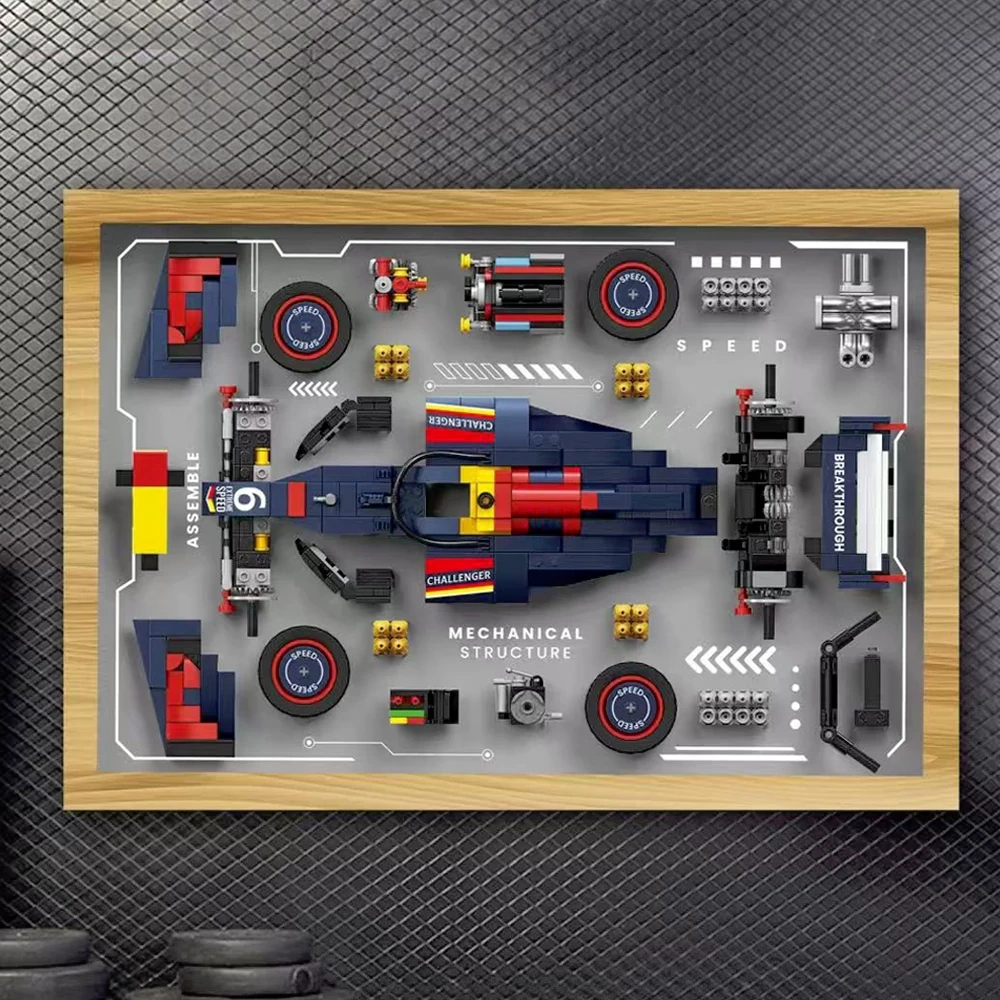 GOQI YC-576 Dismantling Diagram Of Racing Car Decorative Ornaments Creator Expert