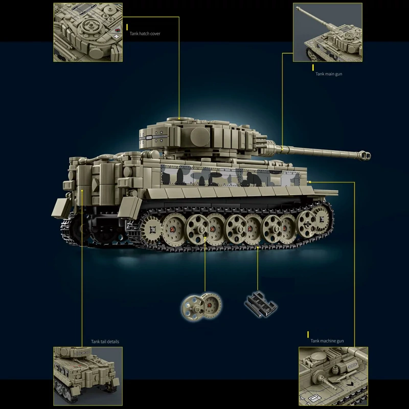 [Pre-sale] LeYi 66055 TIGER HEAVY TANK Military