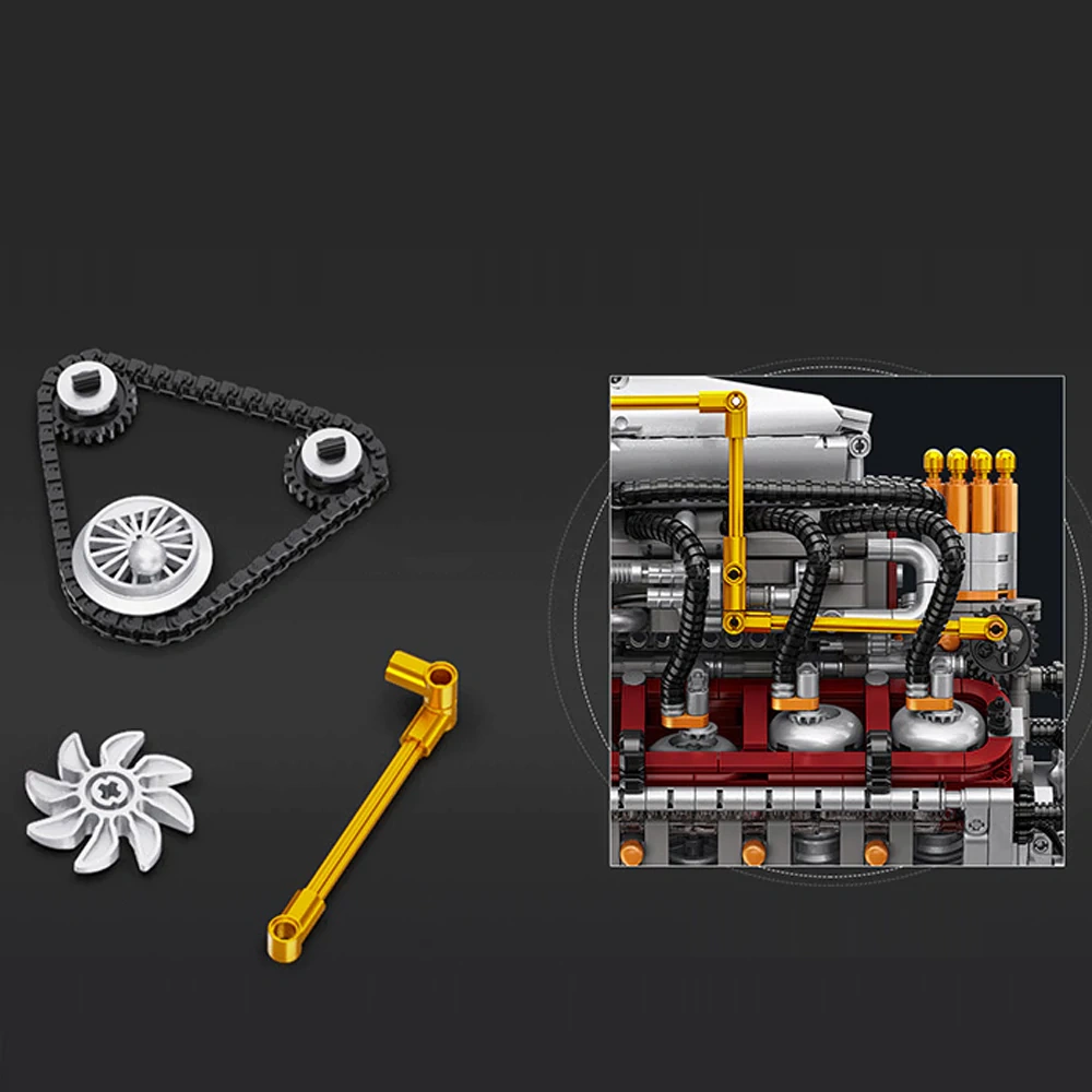 EiKee Y15001 SUPER CAR V8 ENGINE Technic