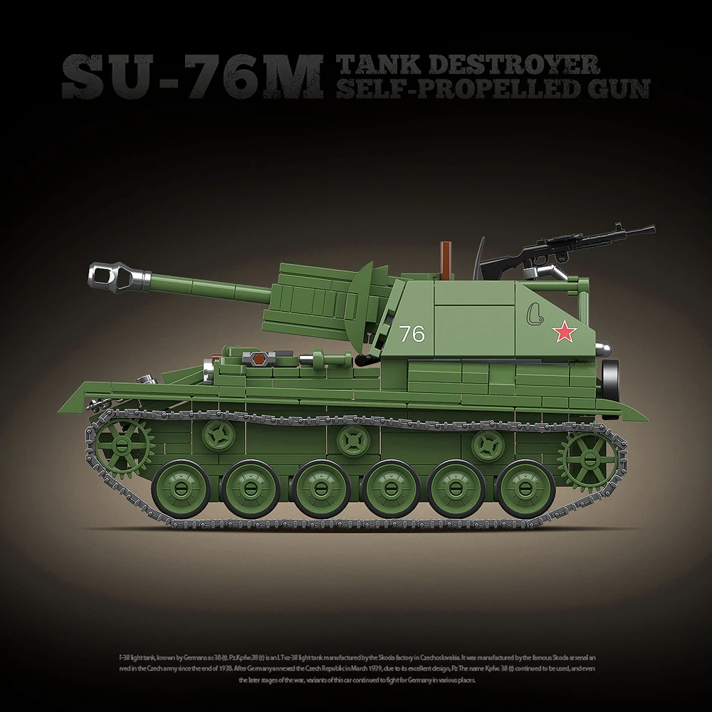 QUANGUAN 100296 SU-76M Tank Destroyer Military