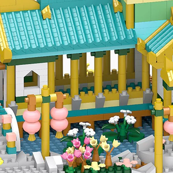 [Mini Micro Bricks] LHCX 608 Marriage Pavilion Sakura Tree Architecture Modular Buildings