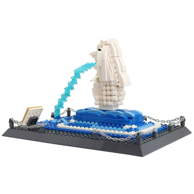 WANGE 4218 Creator Expert Architecture The Merlion Statye Singapore Modular Building Blocks 503p±pcs Bricks Toys From China