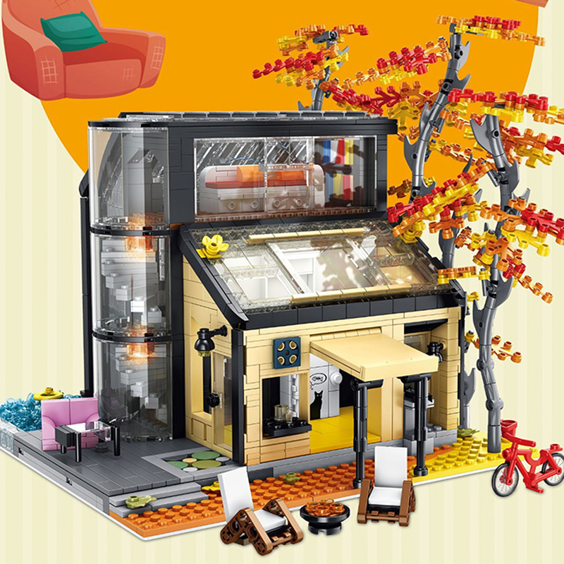 {With Light}Forange FC8530 Girls Series Dream Cottage Maplewood Villa Building Blocks 2008±pcs Bricks from China.