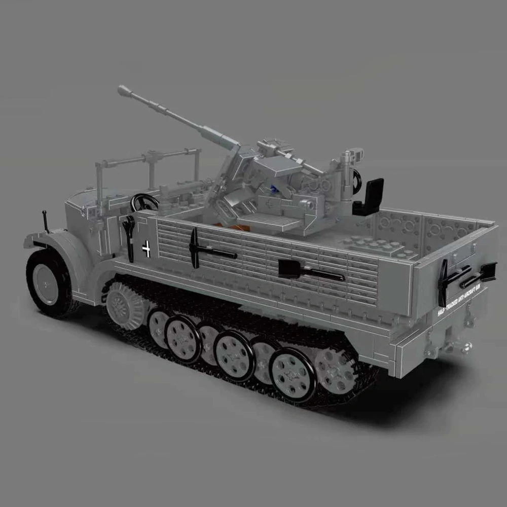 MouldKing 20048 German 3.7cm Flak Half-Track Vehicle Military