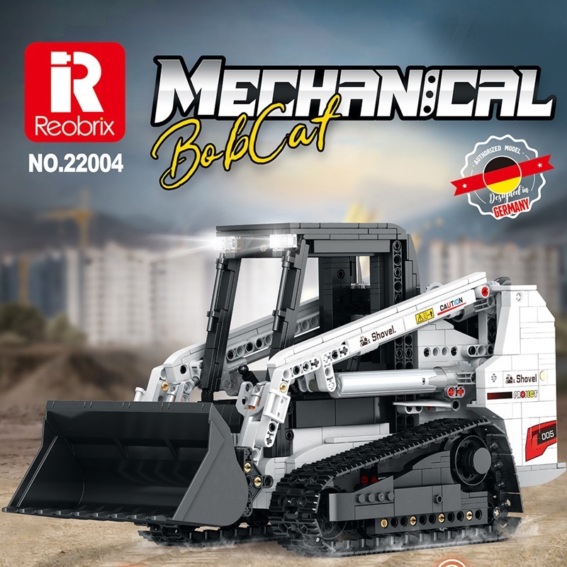 [With Motor] Reobrix 22004 Bobcat Skid Steer Loader Technic