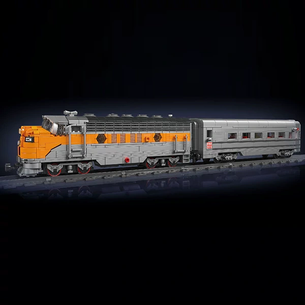 [With Motor]  MouldKing 12018S USA EMD F7 WP Diesel Locomotive Technic