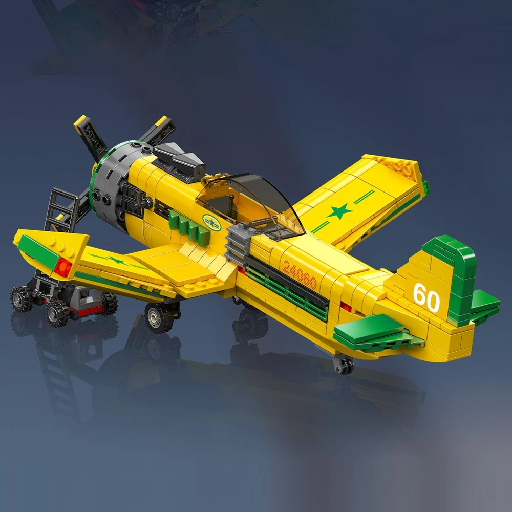 MouldKing 24060 Brazilian Propeller-Driven Racing Aircraft Technic