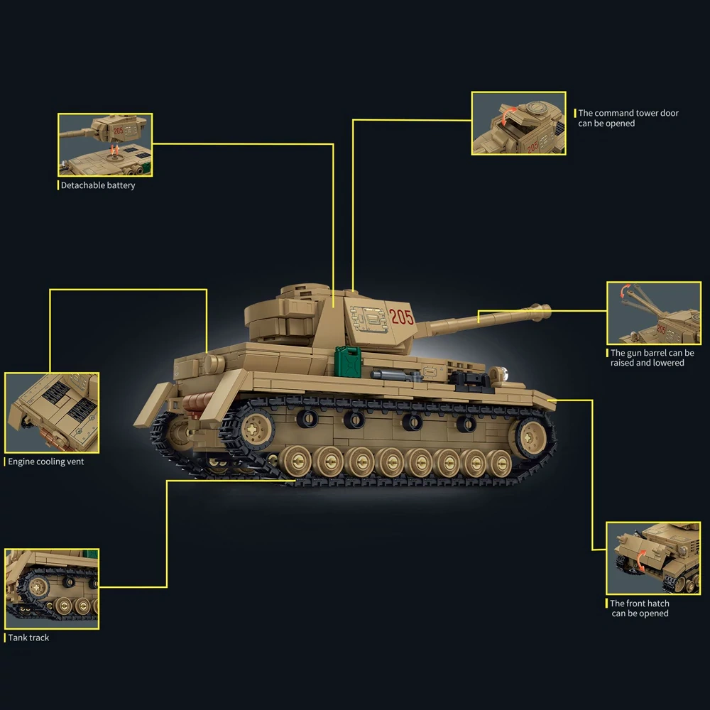 Leyi 66092 Panzer IV Tank Military