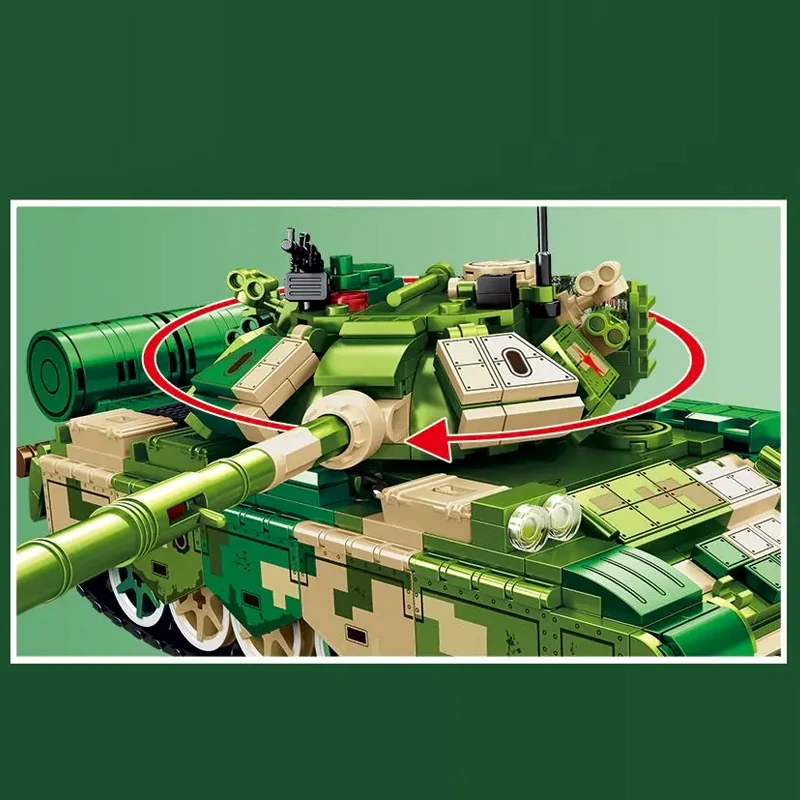 LEGO MOC SEMBO 203166 ZTZ-59D Medium Tank Military