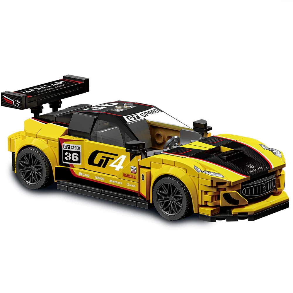 Leyi Eight Grid Racing Car Building block Cart Technic