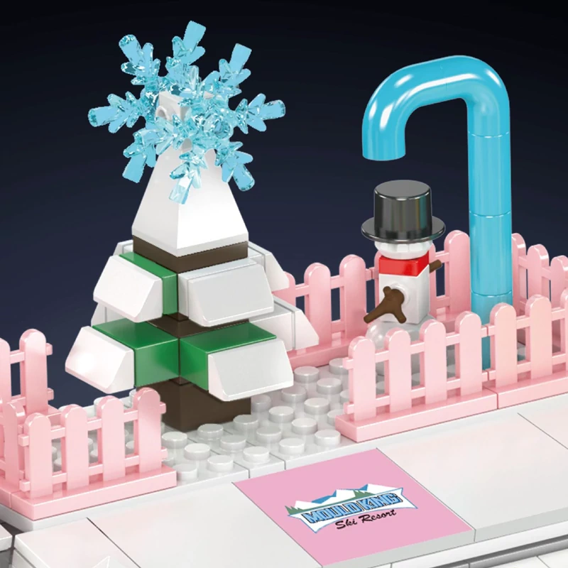 [With Motor] MouldKing 10158 Ski Resort Modular Buildings