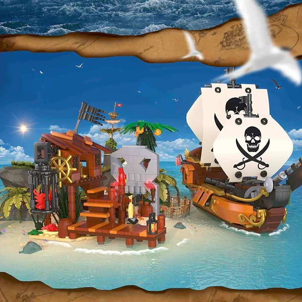 [Pre-Sale] [Mini Micro Bricks] ZHEGAO 652000 Island Treasure Hunt Historical