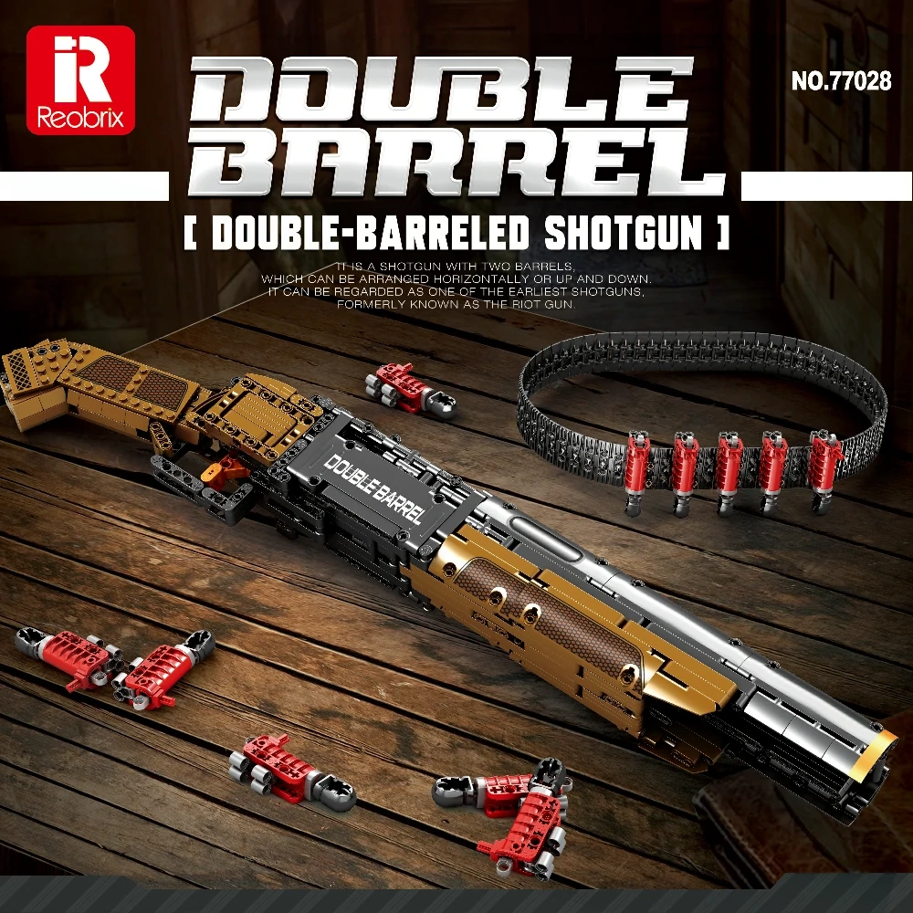 Reobrix 77028 Double-Barreled Shotgun Military