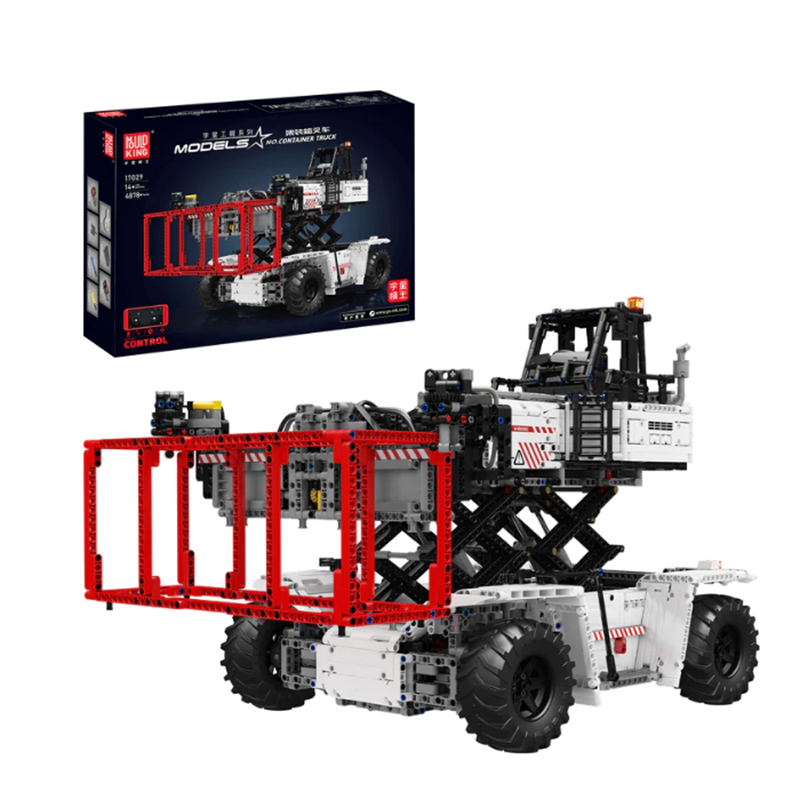 [With Motor]Mould King 17029 White Container Truck Technic