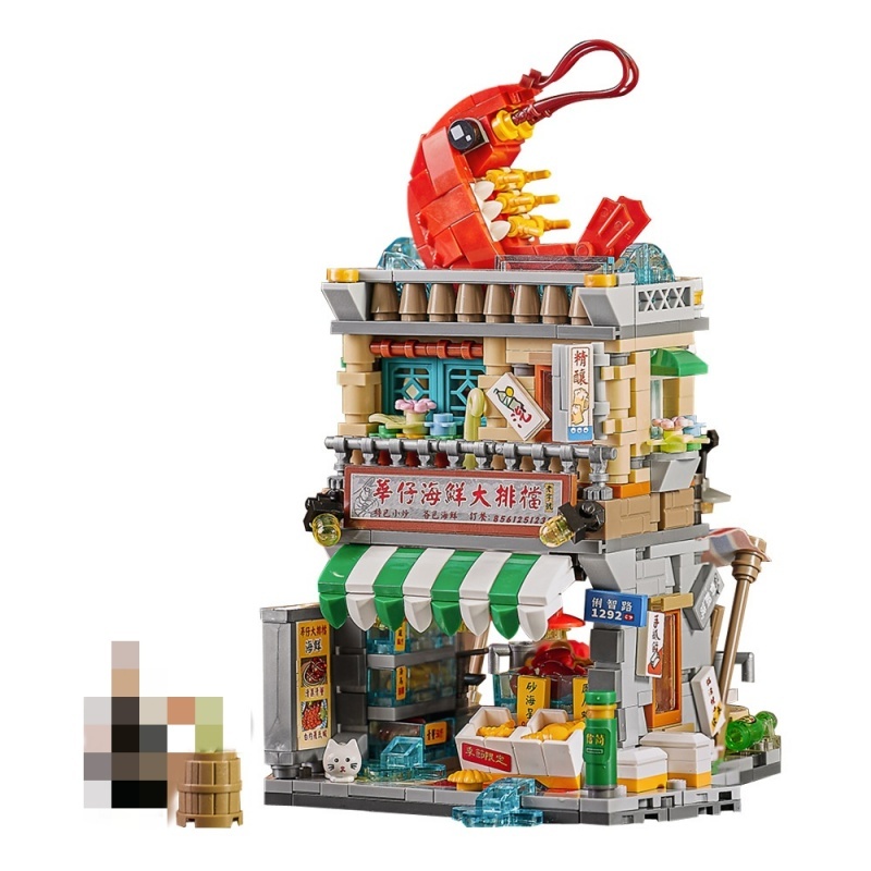 [Mini Micro Bricks] LOZ 1290-1293  Snack Street  Modular Buildings