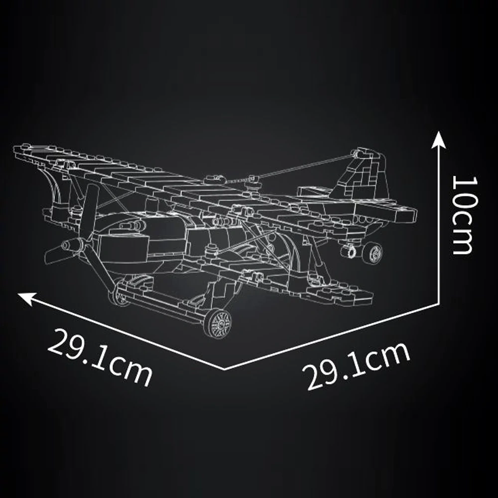 MouldKing 24066 Racing Biplane American Style Technic