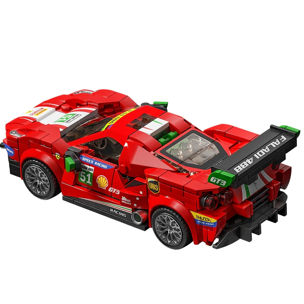 Leyi Eight Grid Racing Car Building block Cart Technic