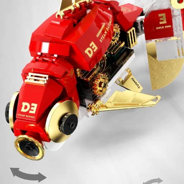 TUOMU T7004 Steam Davinci：Red Ryukin Goldfish Creator Expert