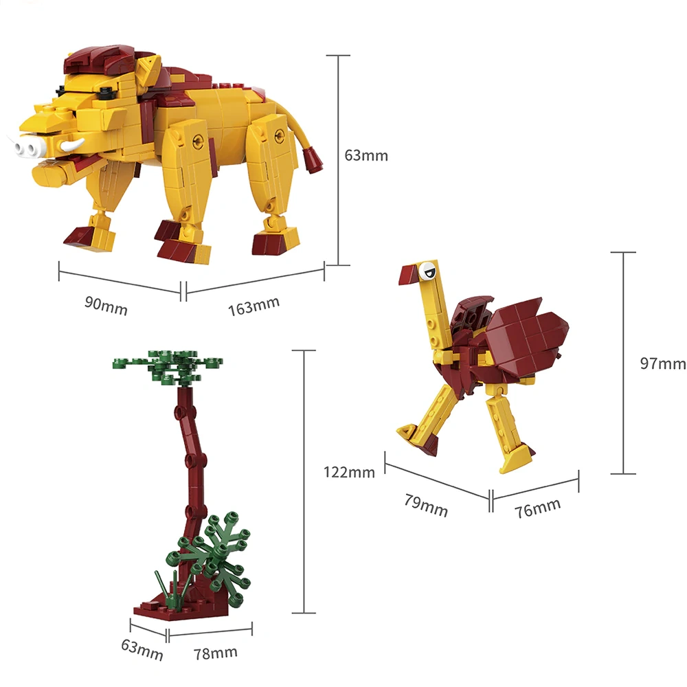 TUOMU T2020 4IN1 African Animals Creator Expert