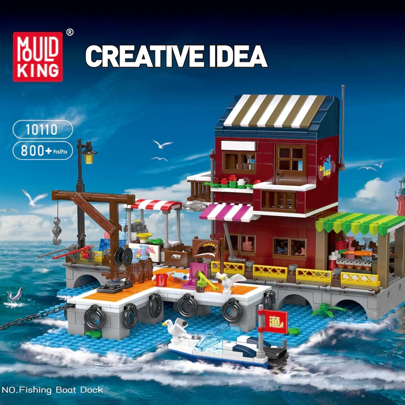 MouldKing 10110 Fishing Boat Dock Modular Buildings